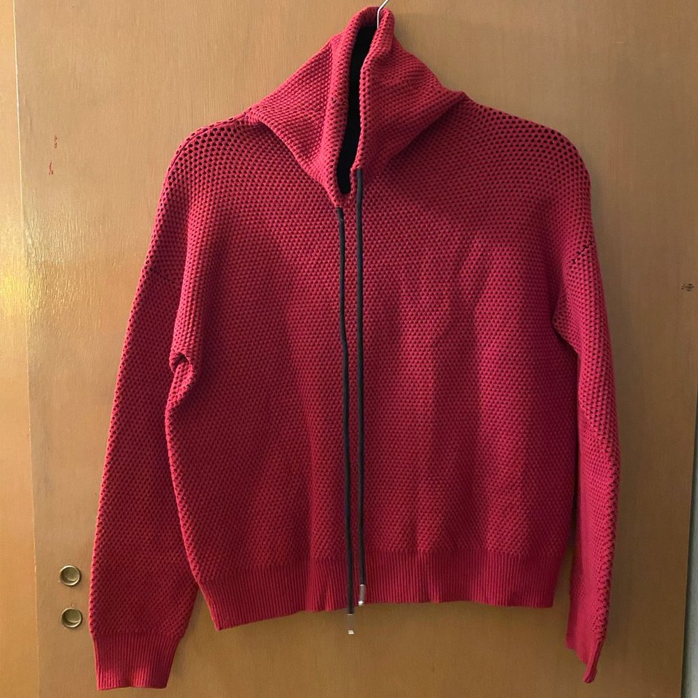 Minnie Rose Texture Funnel Neck Sweater- Viscose blend.